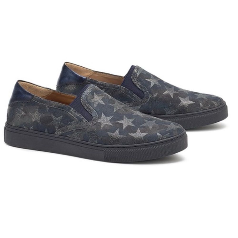Trask Navy Star Lillian Suede Slip On Sneakers Size 9.5 ~ Like New